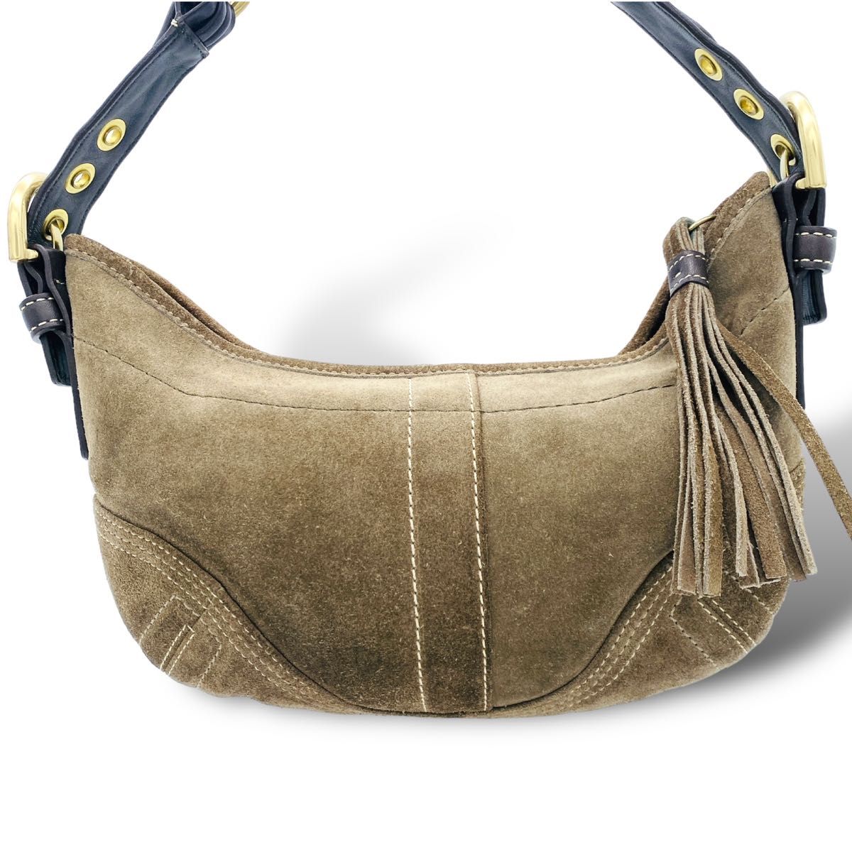 美品】coach ワンショルダー ハーフムーン ホーボー レザー BRW コーチ