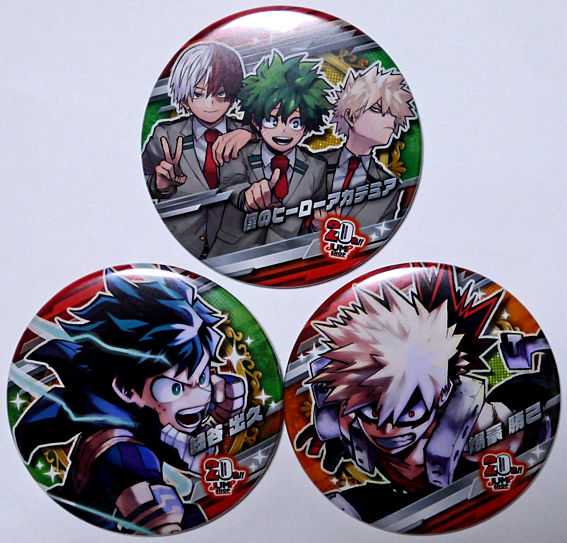 僕のヒーローアカデミア コレクション缶バッジ 3種セット 緑谷出久 爆豪