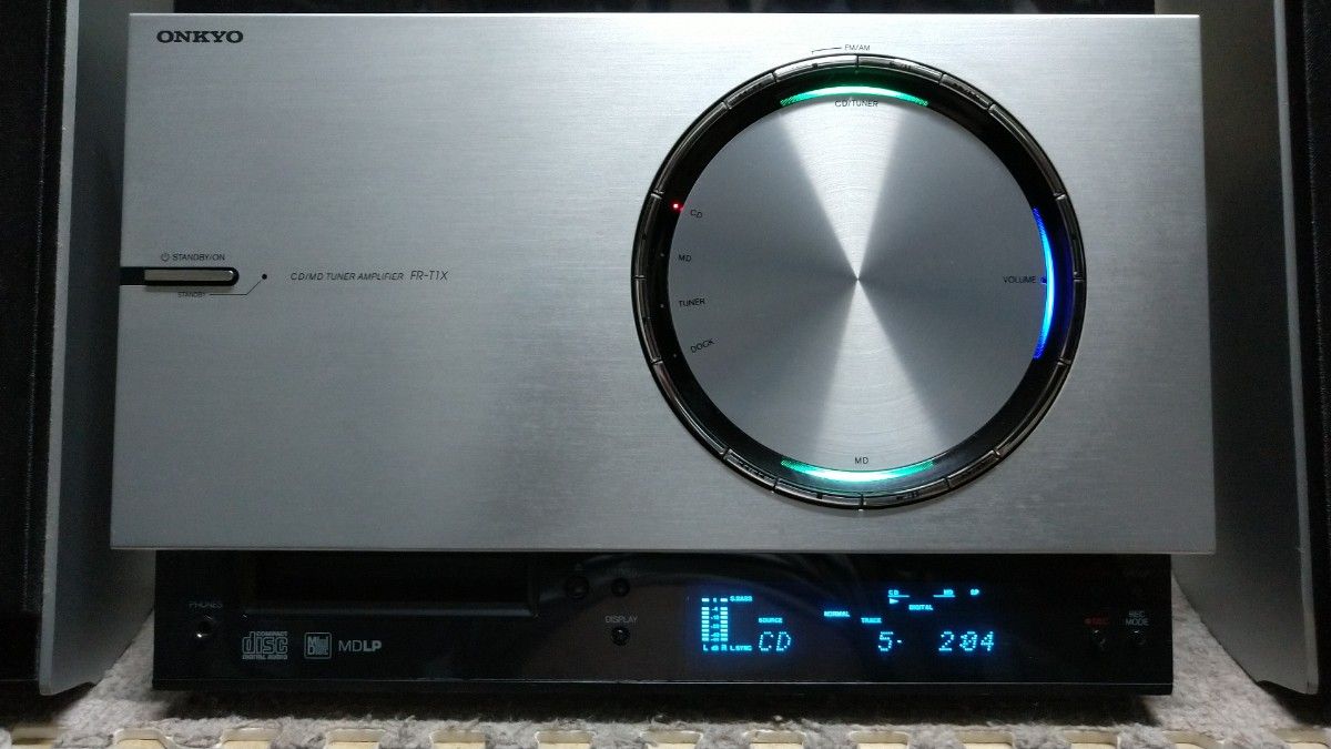 人気シリーズ ONKYO CD-MDチューナーアンプ FR-T1X リモコン他付属