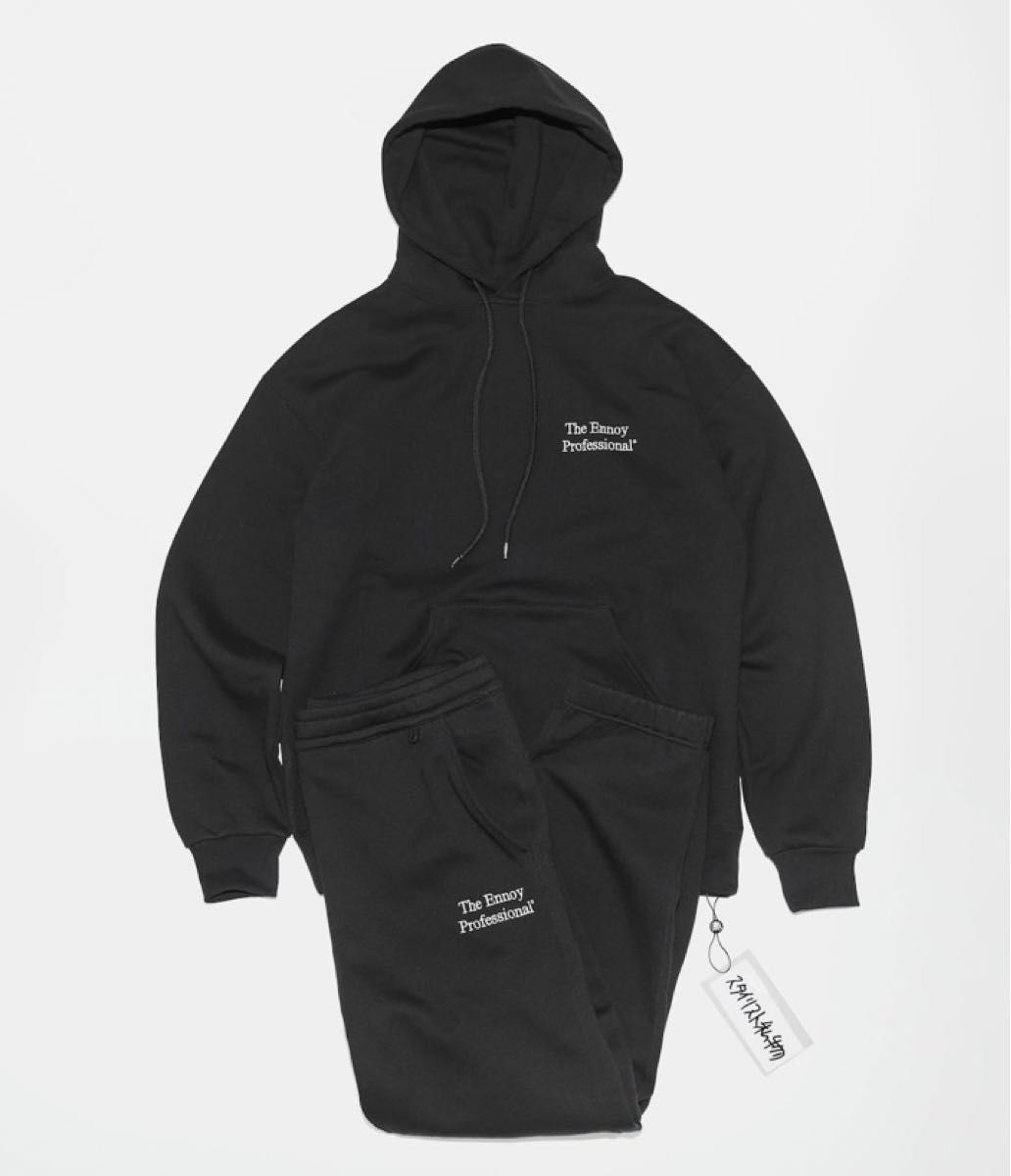 ENNOY エンノイ フーディ セットアップ パーカー M ブラック 黒
