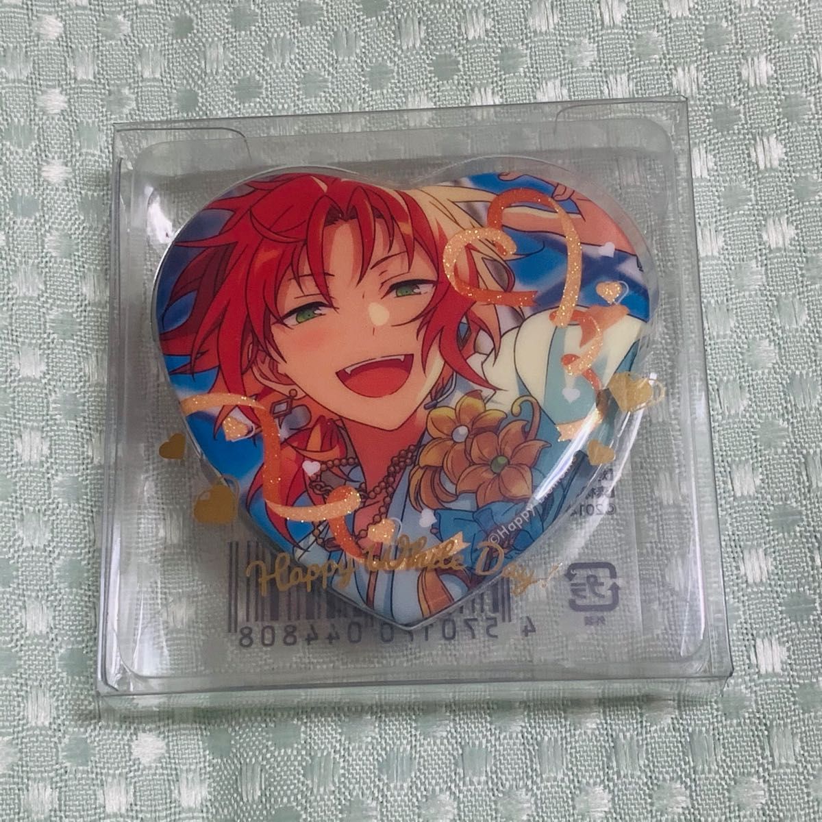 あんスタ月永レオホワイトデーハート缶バッジ