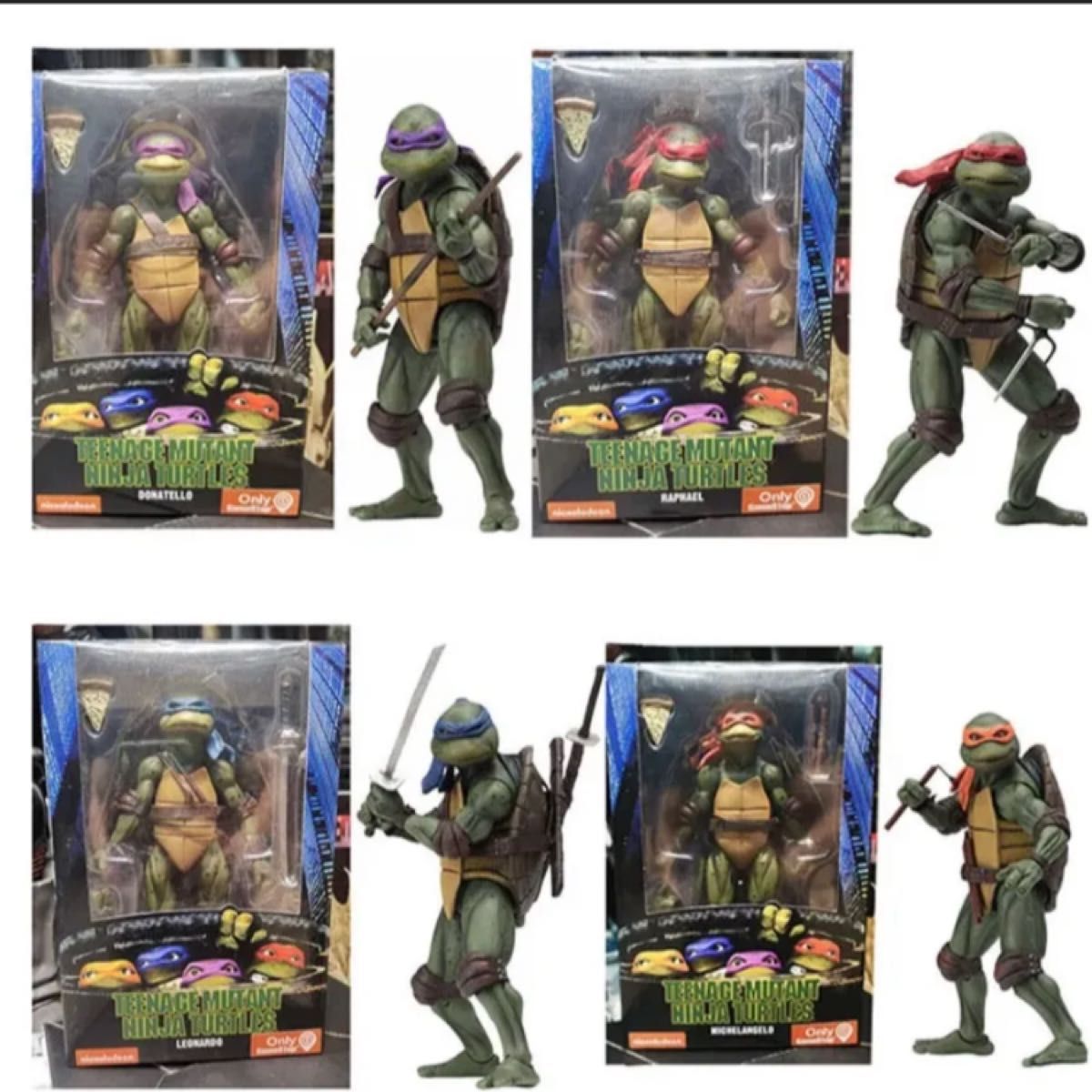 輸入品】4体セット ミュータント ニンジャ タートルズ7インチ