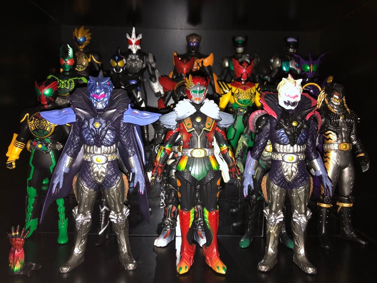 仮面ライダーオーズ 限定 重塗装 まとめて 18体セット ソフビ ライダー