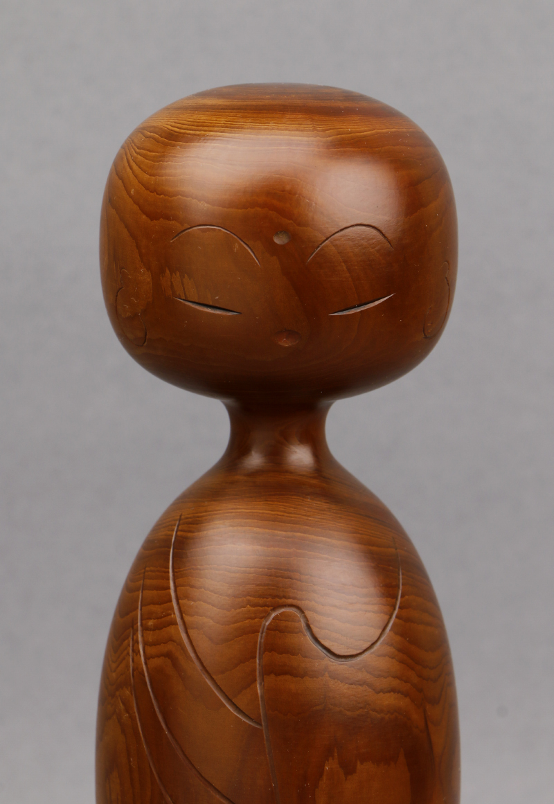 関口三作造「武人」創作コケシ 木札付 郷土玩具 内閣総理大臣賞受賞