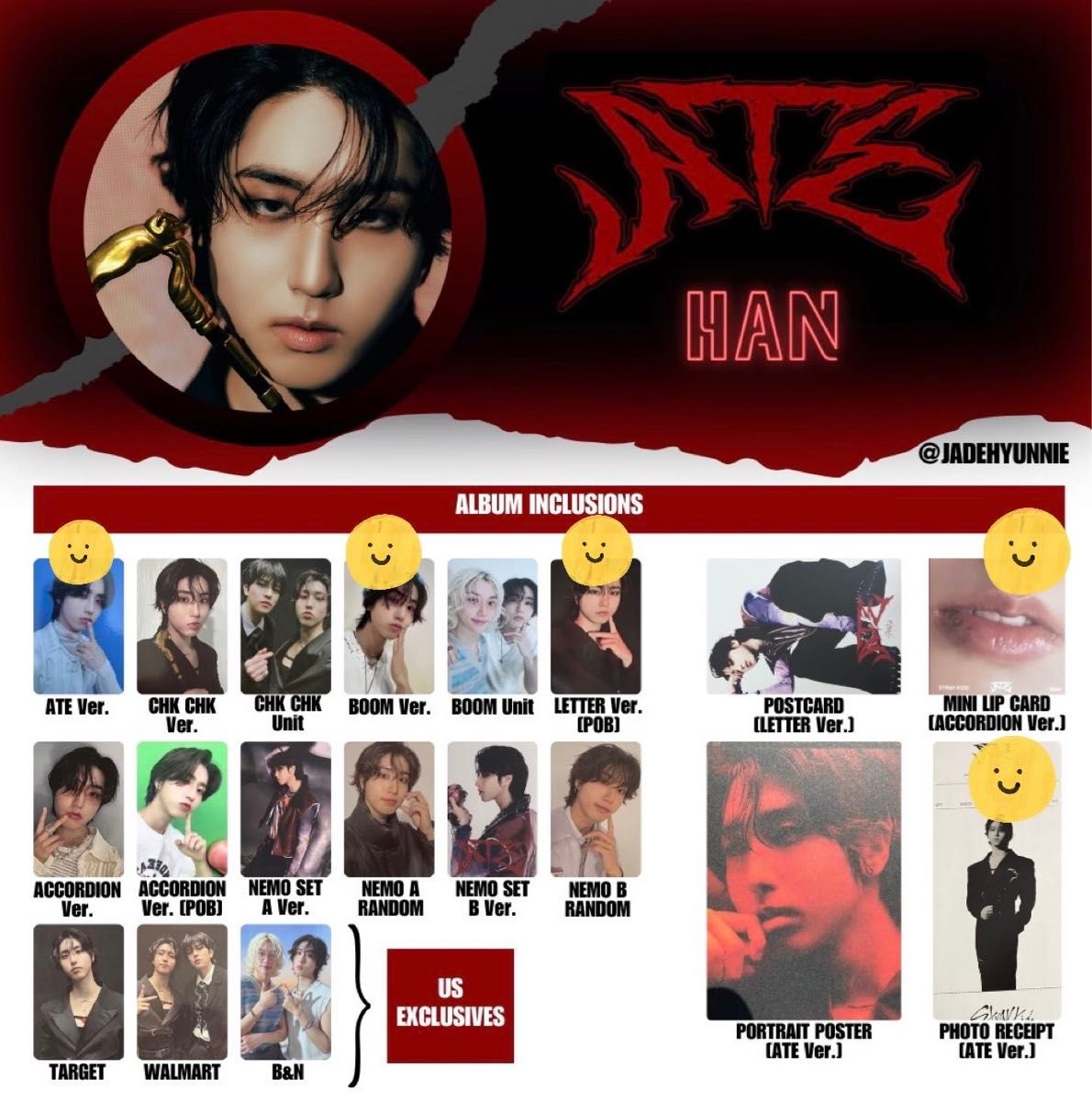 StrayKids スキズ アイエン ATE スミン 当選 トレカ STRAYKIDS スキズ