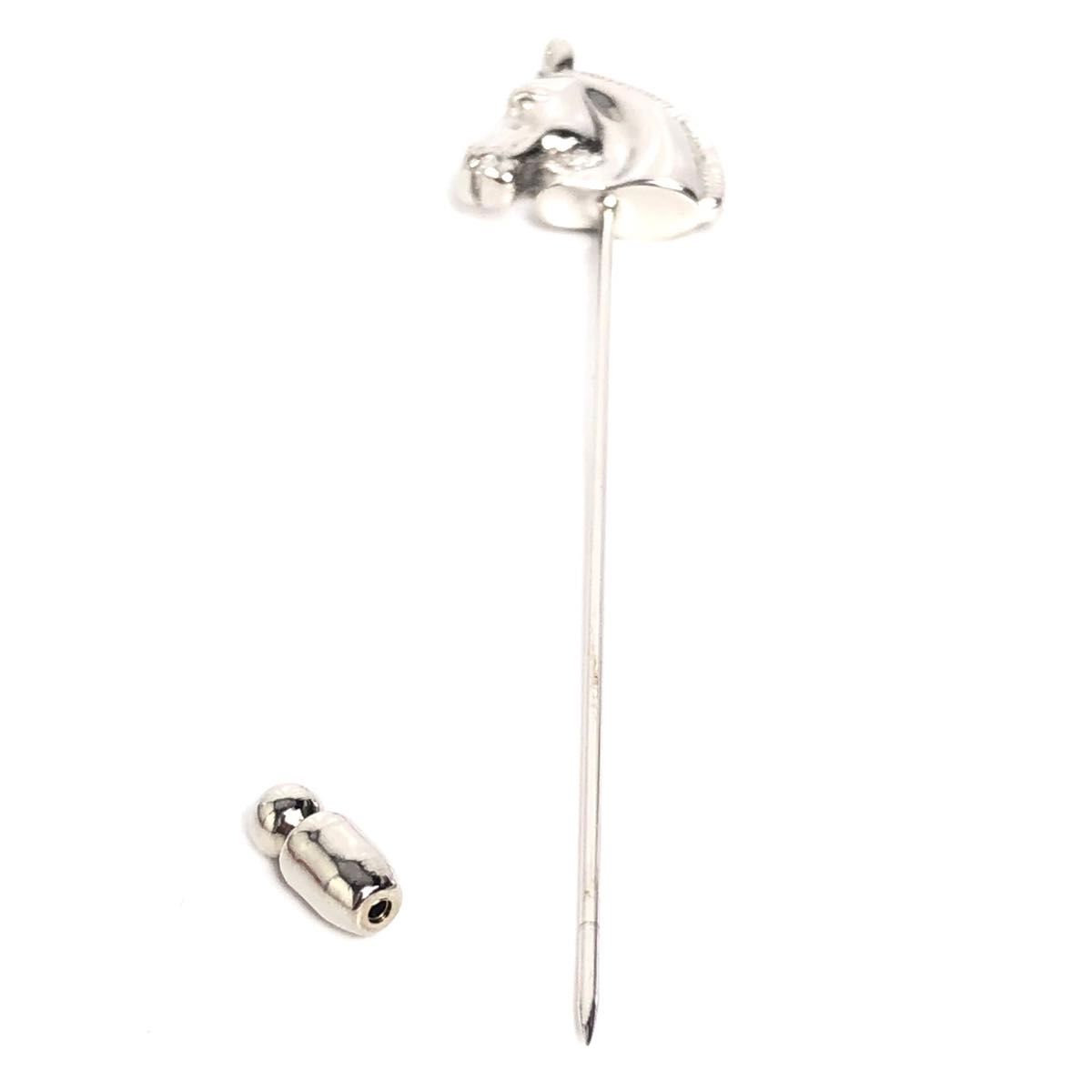 美品】HERMES エルメス ピンブローチ 馬 ホース シュバル シルバー