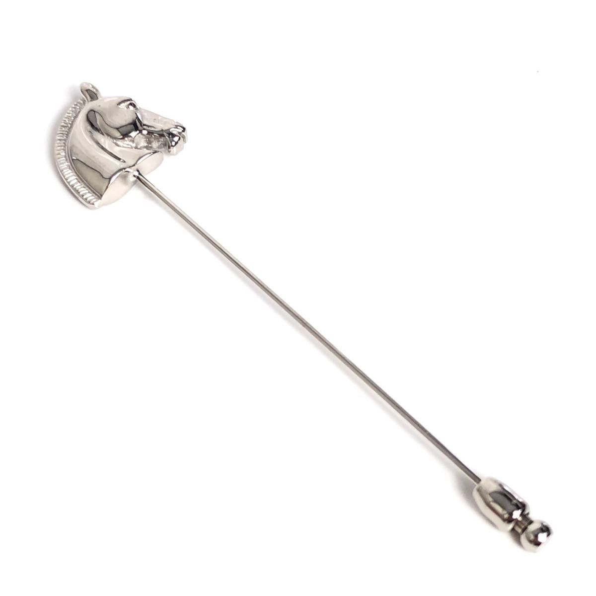 美品】HERMES エルメス ピンブローチ 馬 ホース シュバル シルバー