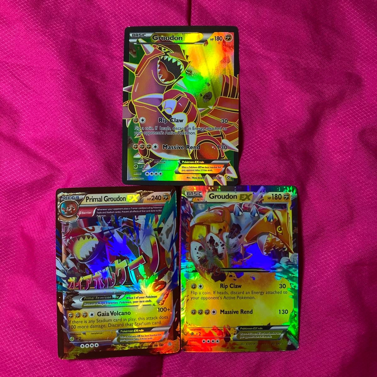 ポケモンカード 海外版 展示用 レックウザ グラードン カイオーガ