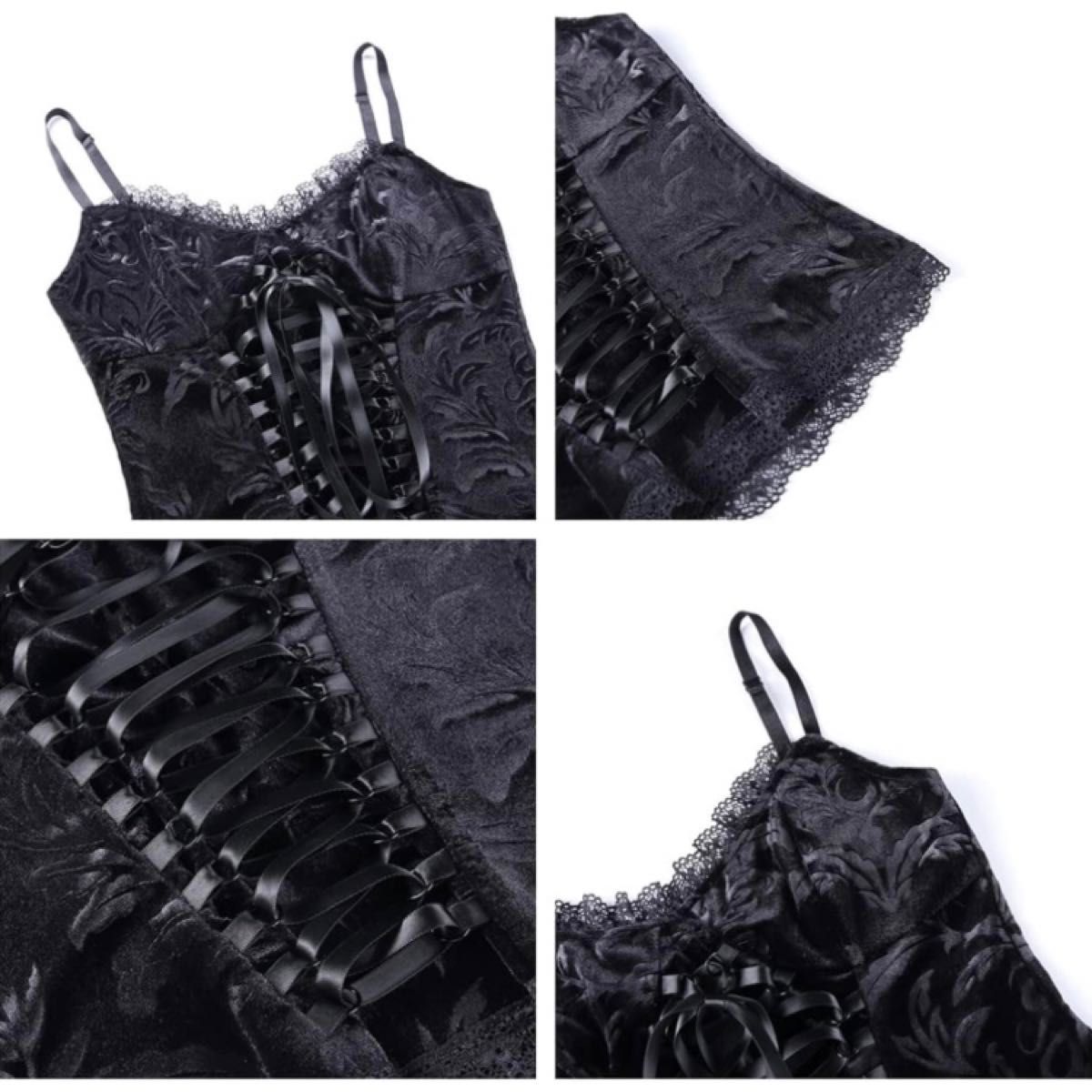 ベロア キャミソール y2k フェアリーグランジ 90s 00s キャミ ギャル