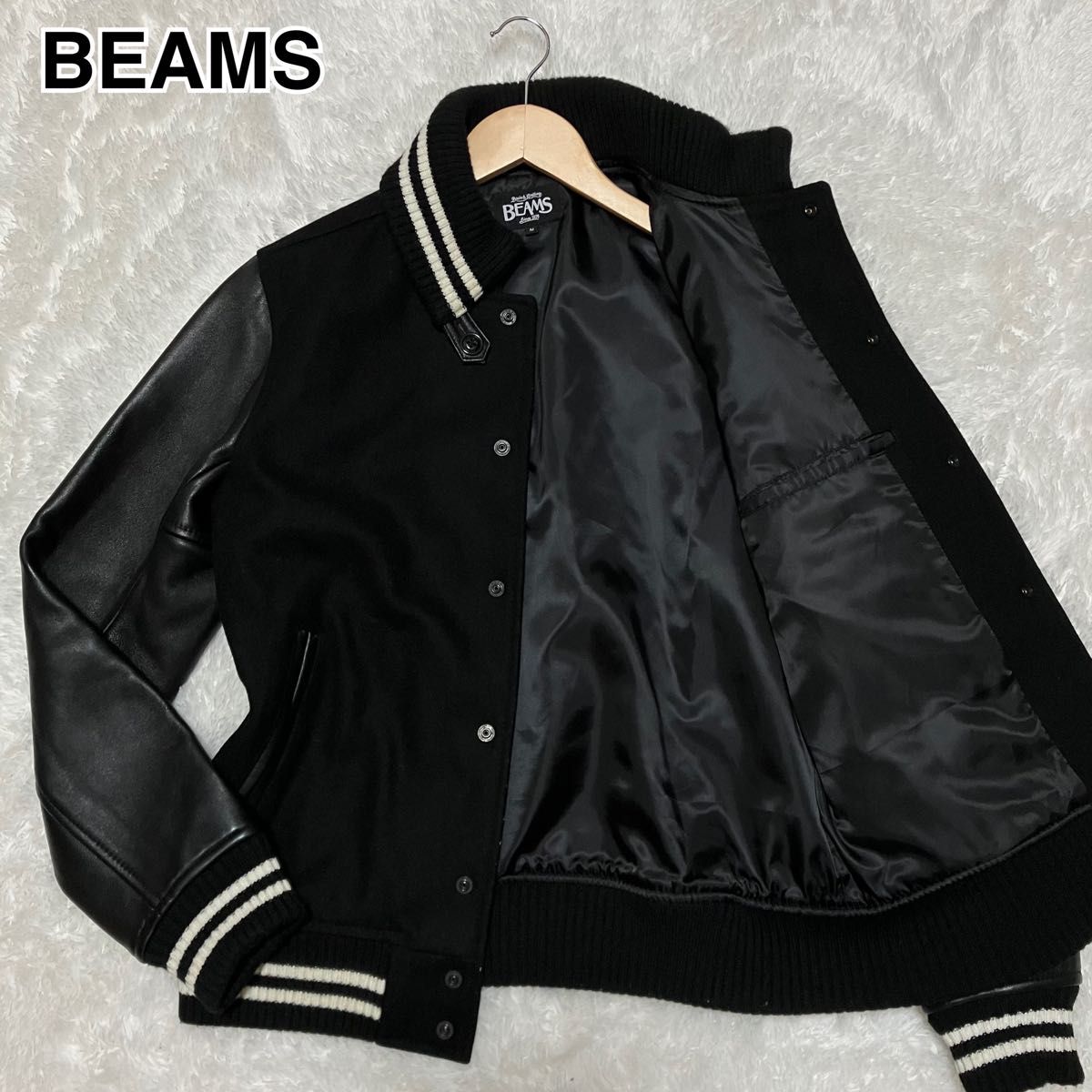 美品 BEAMS ビームス スタジャン ブルゾン ドンキー襟 ファロオ