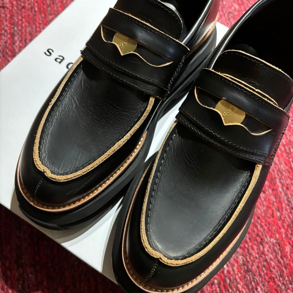 sacai コインローファー 41 ビブラムソール 2024ss サカイ ローファー