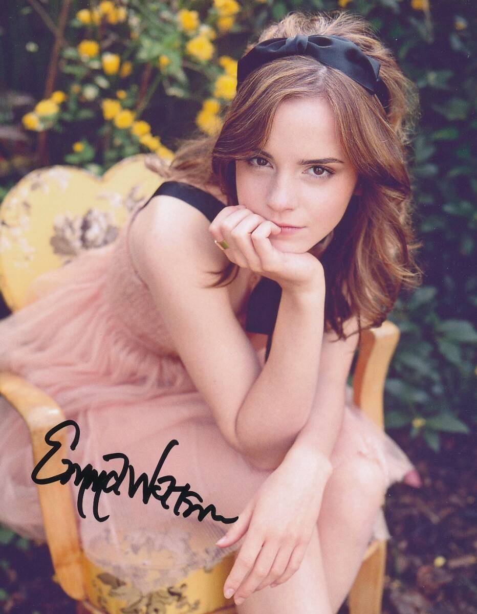 Yahoo!オークション - Emma Watsonエマ・ワトソン 直筆サイン写真 証明