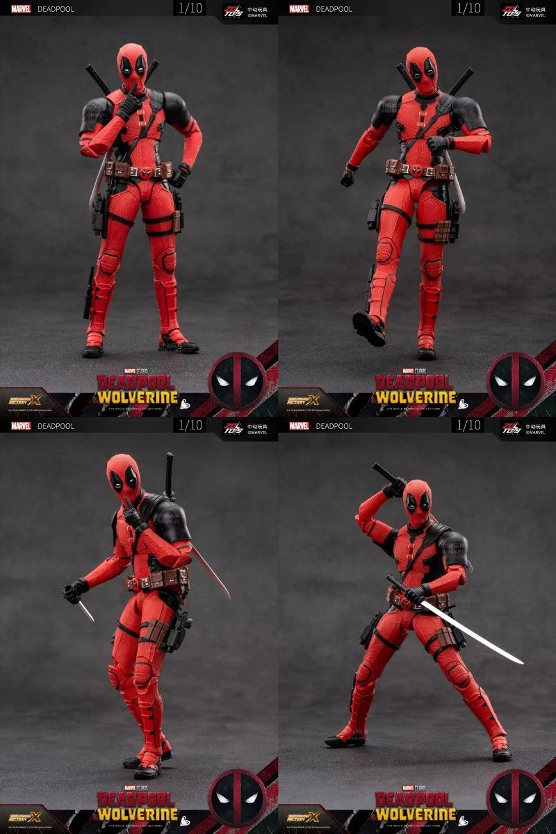 新品 ZD Toys デッドプール&ウルヴァリン アクションフィギュア 2体