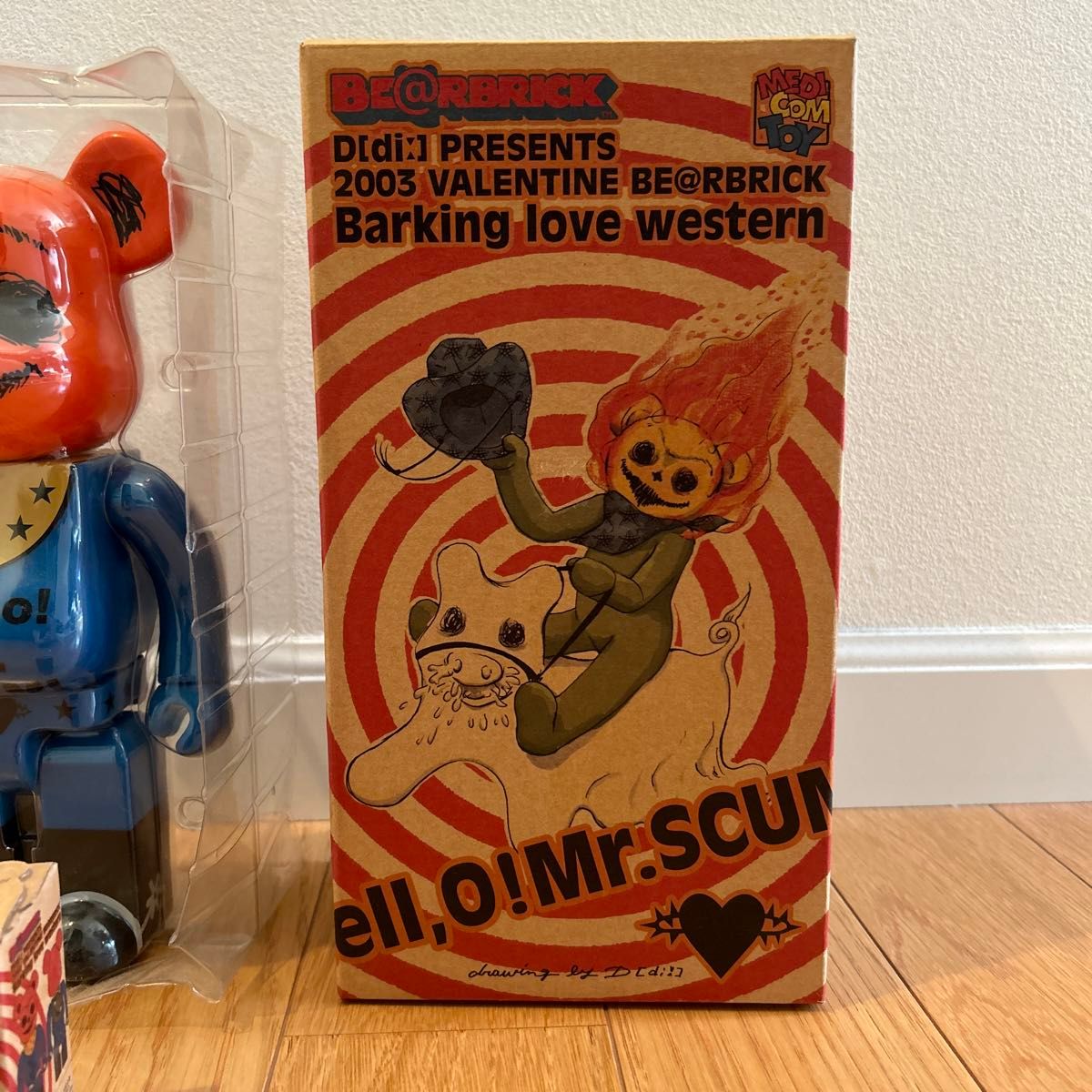 BE@RBRICK フィギュア barking love western 400%と100%の2点セット