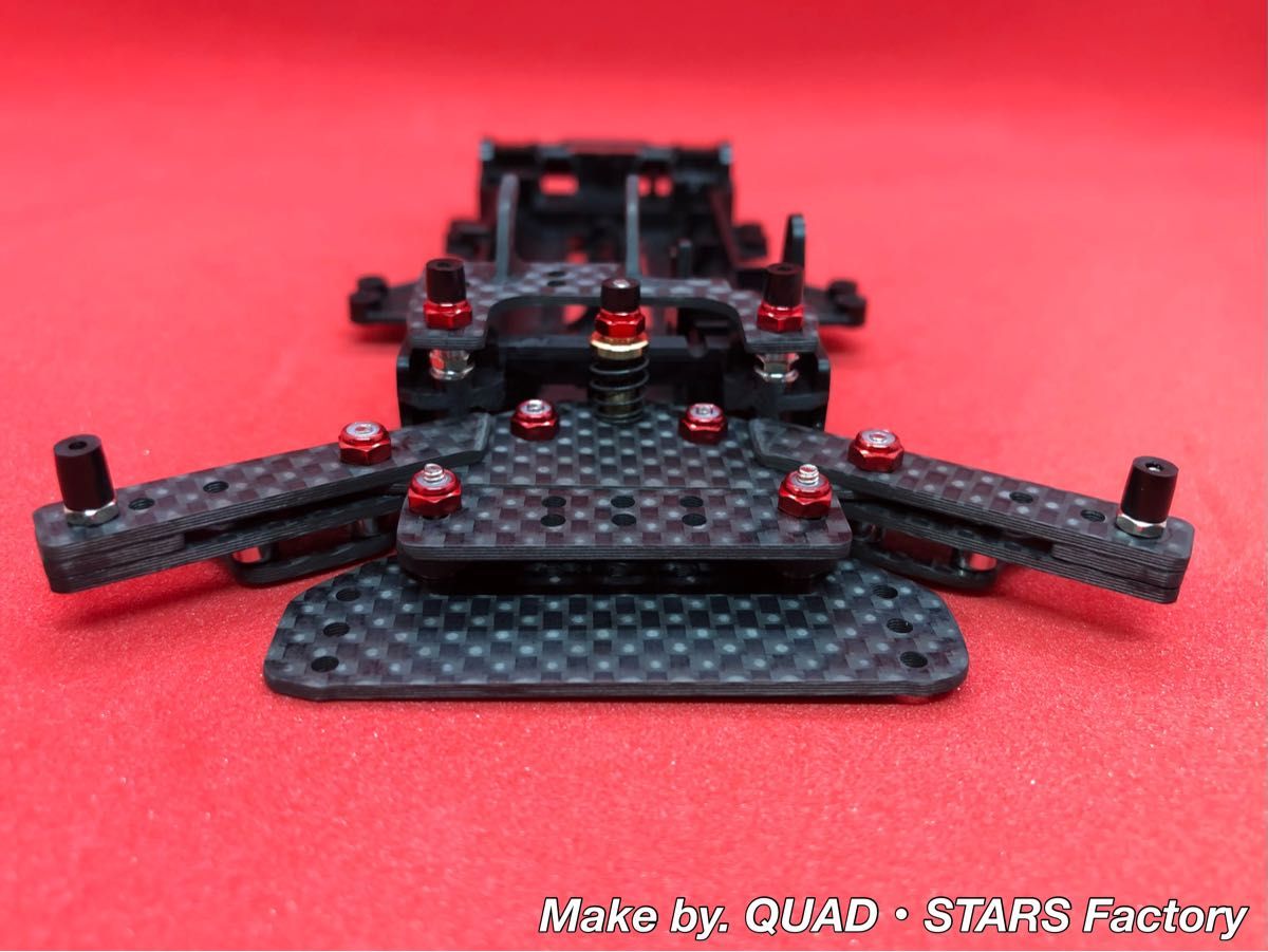 ミニ四駆・VZシャーシ用】1軸リヤアンカー／19mmローラー対応＋