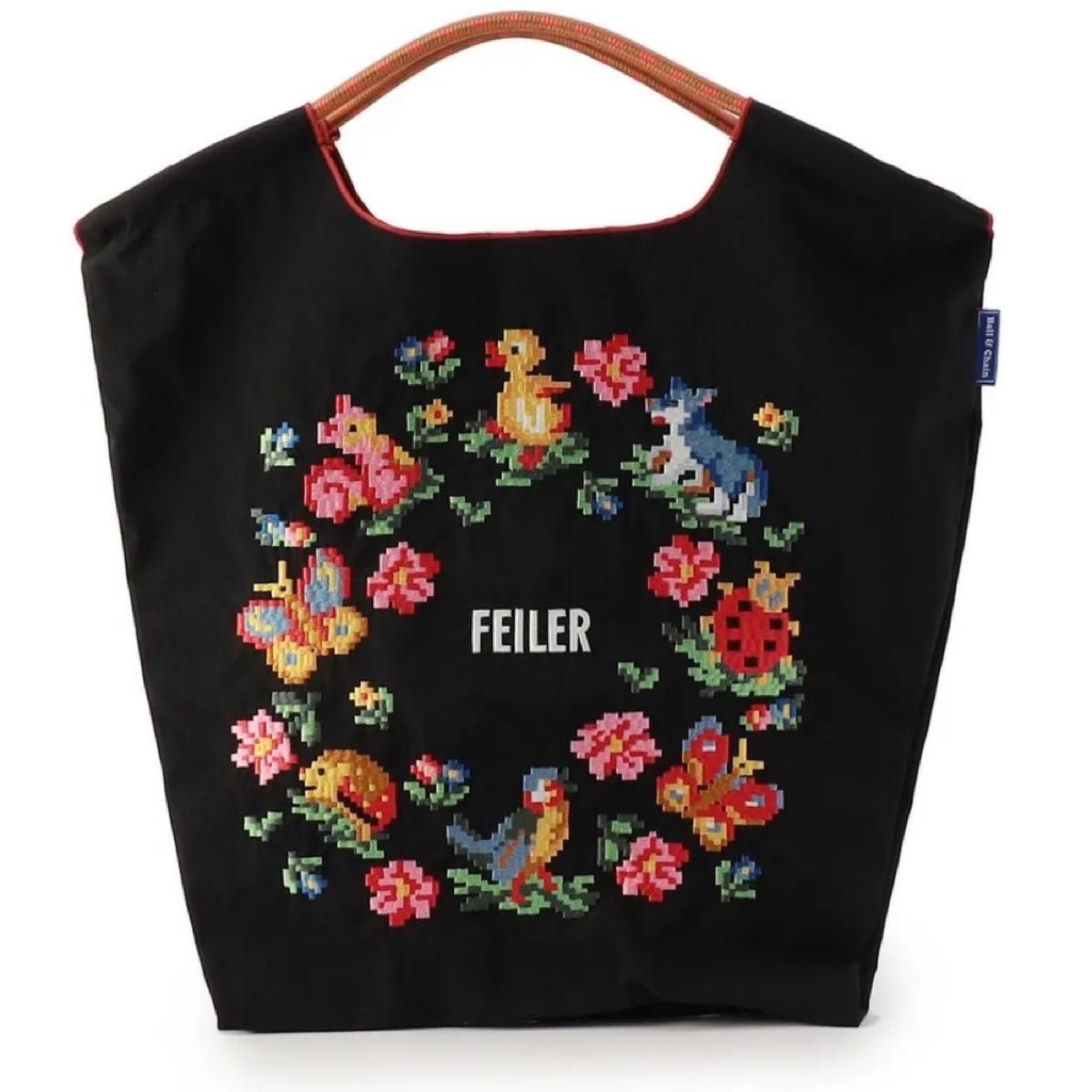 フェイラー ボールアンドチェーン ハイジ バッグM ブラック 黒 エコ