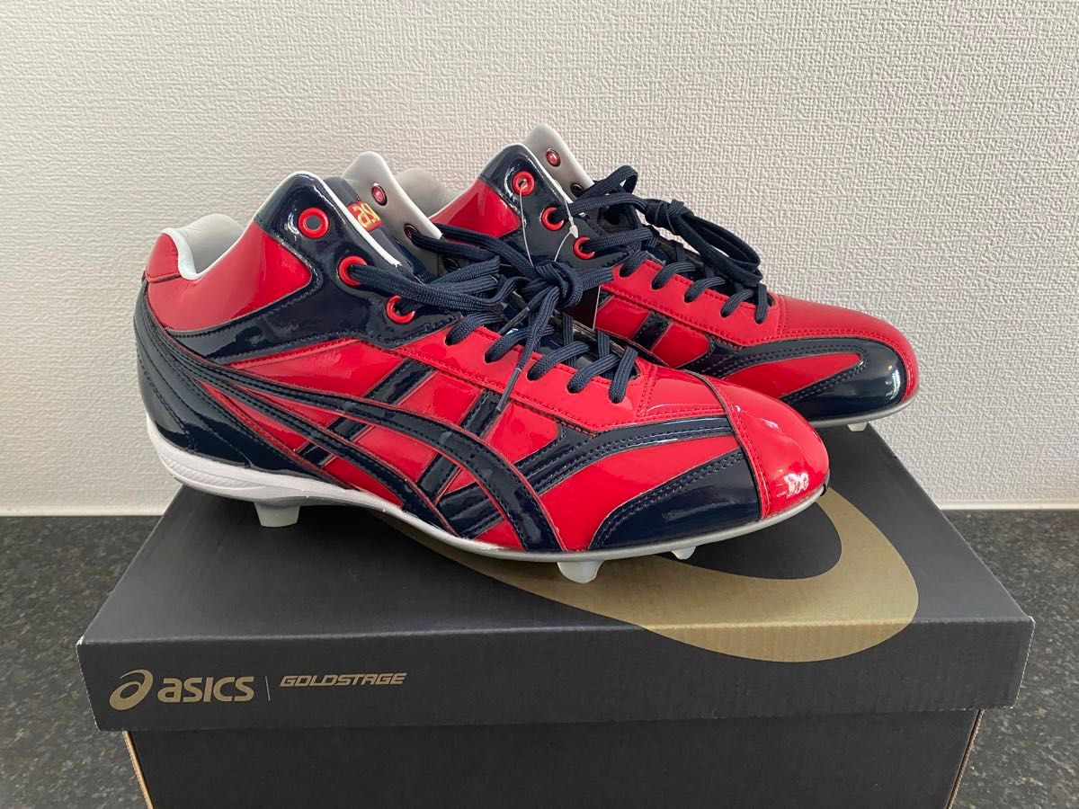 KEIO スパイクシューズ アップシューズ ネイビー/レッド 野球