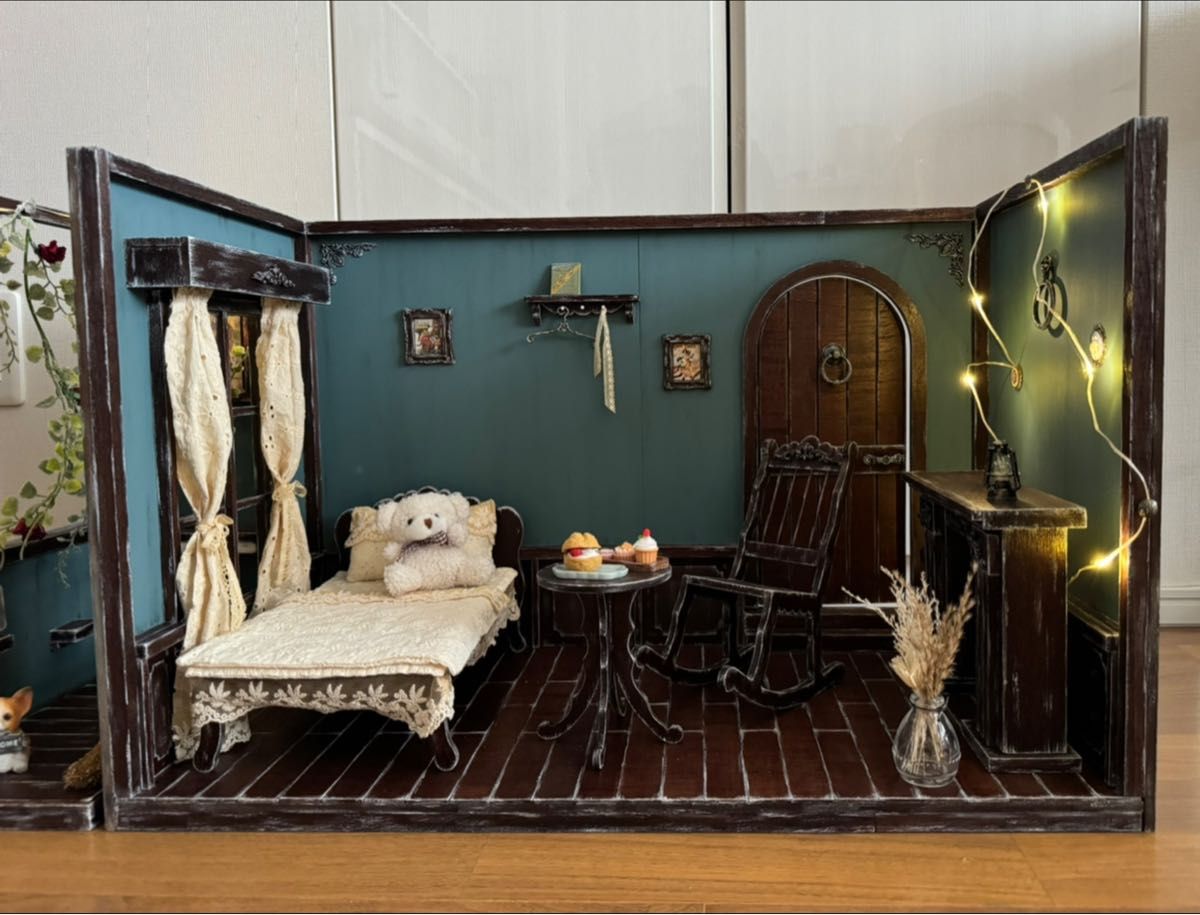 ドールハウス 1/6ドール ブライス 背景ボード ミニチュアハウス 家具