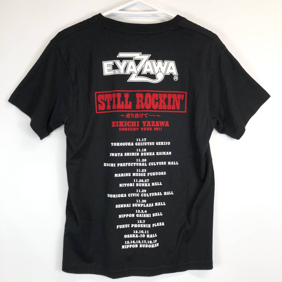矢沢永吉 STILL ROCKIN'2011 ツアースケジュール Tシャツ ブラック E