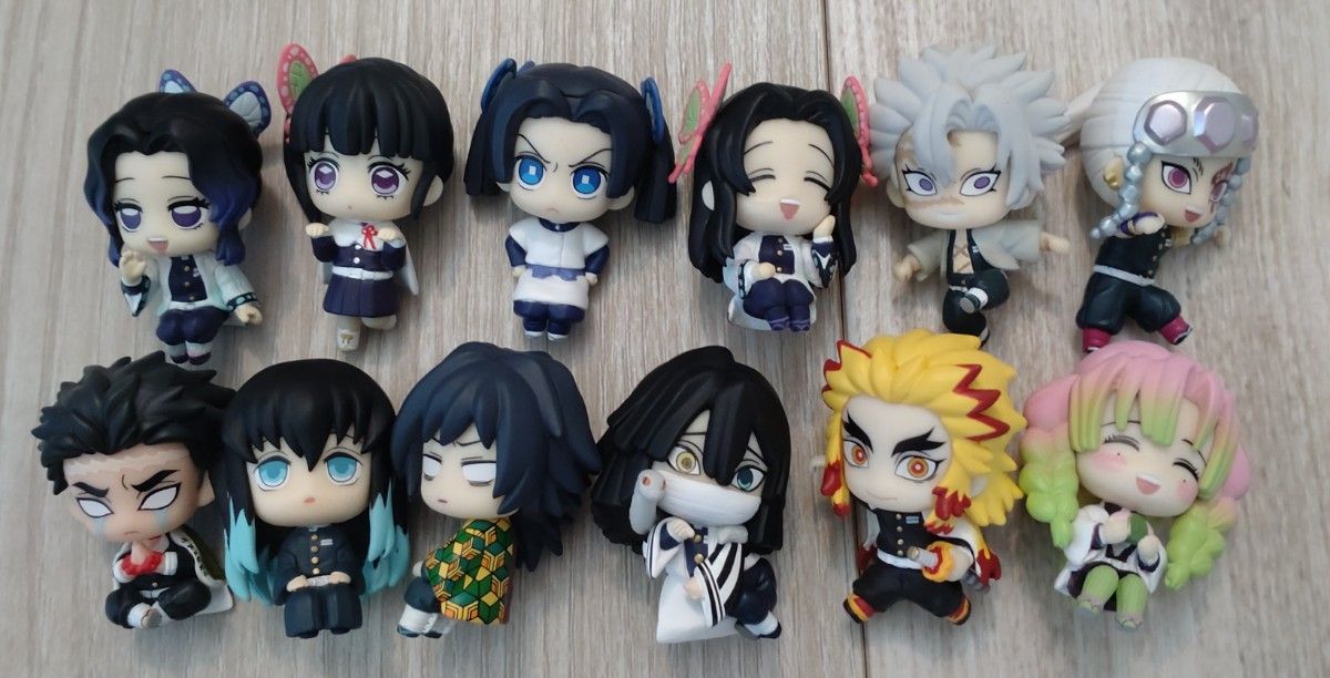 美品 鬼滅の刃 ちょこっと ひっかけ フィギュア ぷち 12点セット