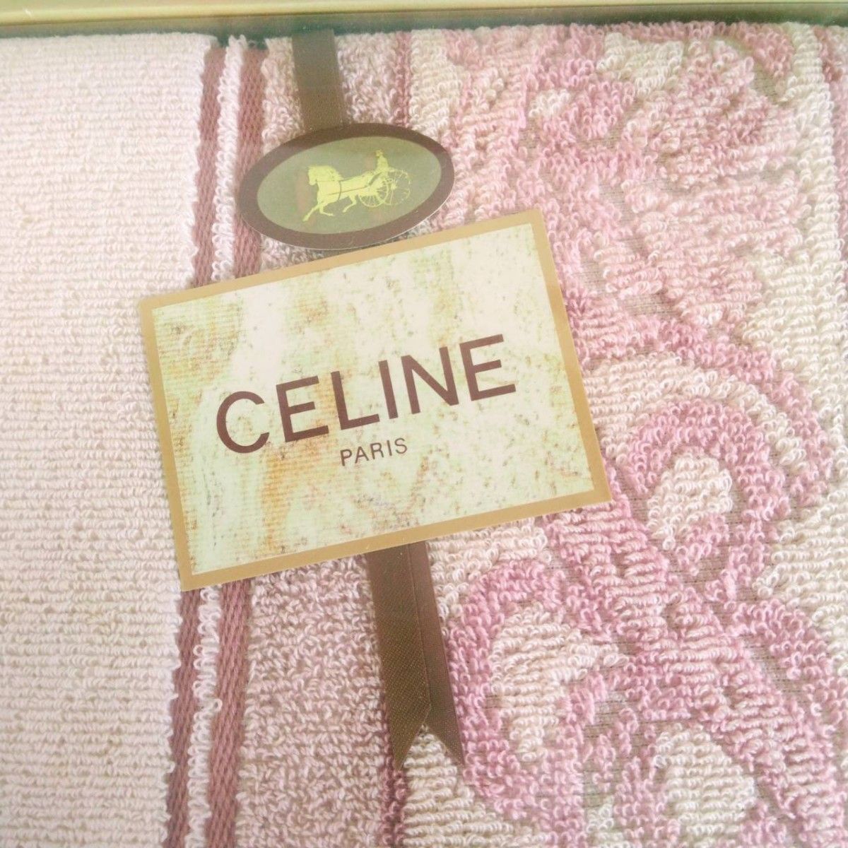 新品】CELINE タオルケット キルトケット 肌掛け ピンク 西川産業
