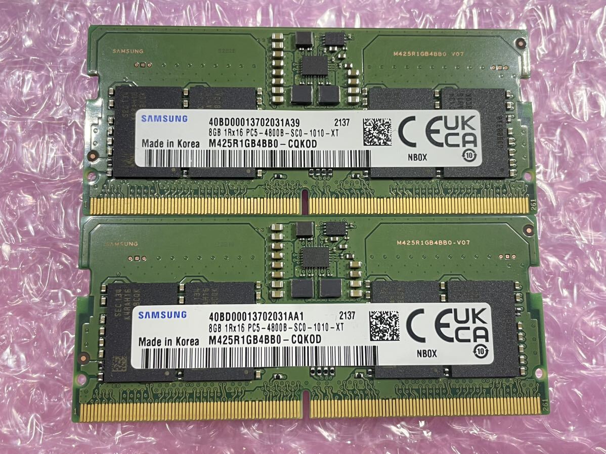 Samsung Samsung DDR5-4800 8GB×2 16GB デスクトップメモリ DDR5 4800