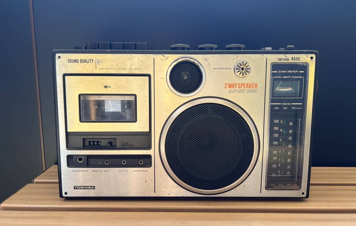 Yahoo!オークション - TOSHIBA 東芝 ラジカセ RT-4800 昭和レトロ