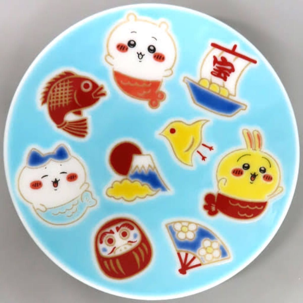 ちいかわ ハチワレ うさぎ 九谷焼 豆皿 ちいかわお台場商店 ちいかわ