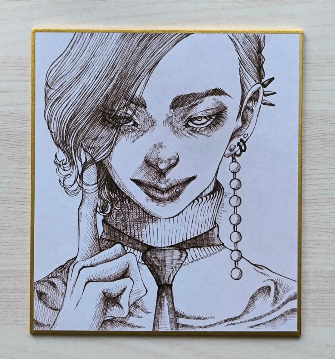 23816/A 肉筆原画 水彩画 ドローイング 手描きイラスト 美人画