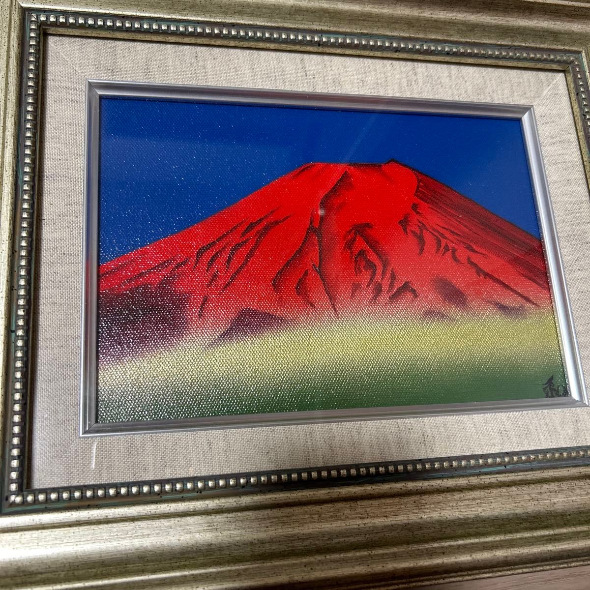 嶋崎和 赤富士 朱富士 直筆サイン入り 油彩｜Yahoo!フリマ（旧PayPay