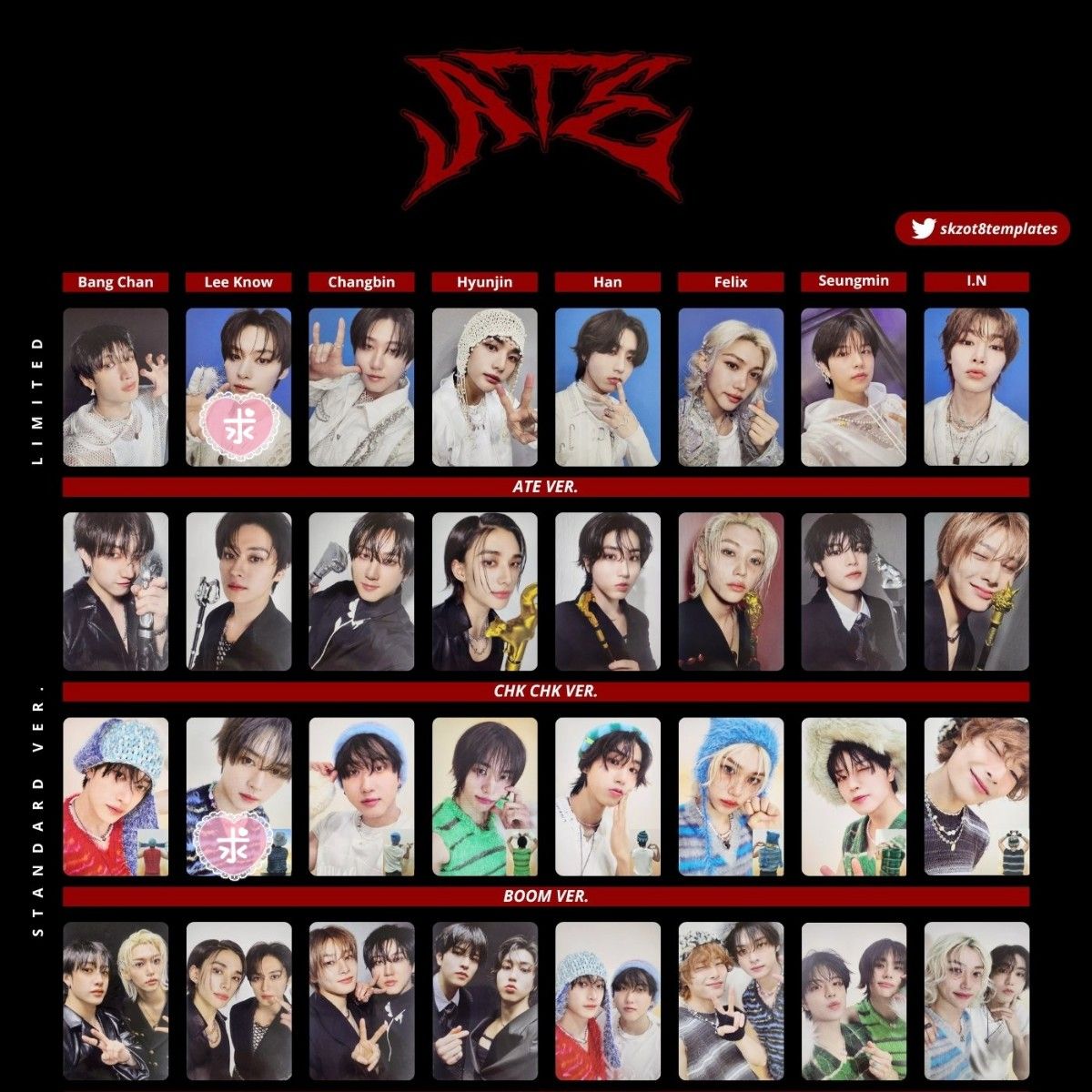 StrayKids スキズ アイエン ATE スミン 当選 トレカ STRAYKIDS スキズ