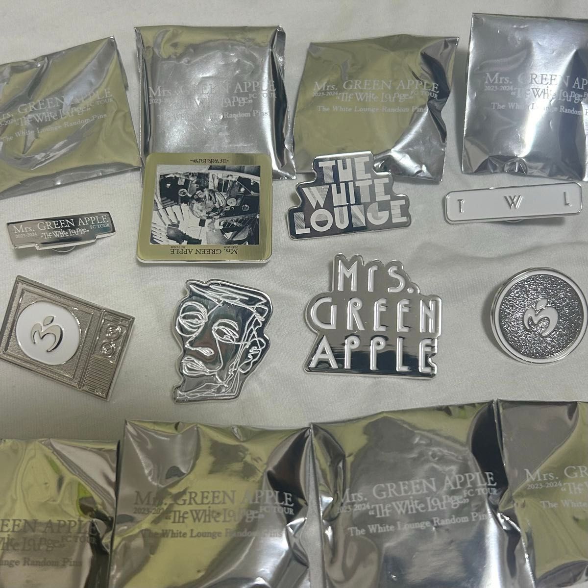 Mrs GREEN APPLE ピンバッジ ホワイトラウンジ コンプリート①｜Yahoo