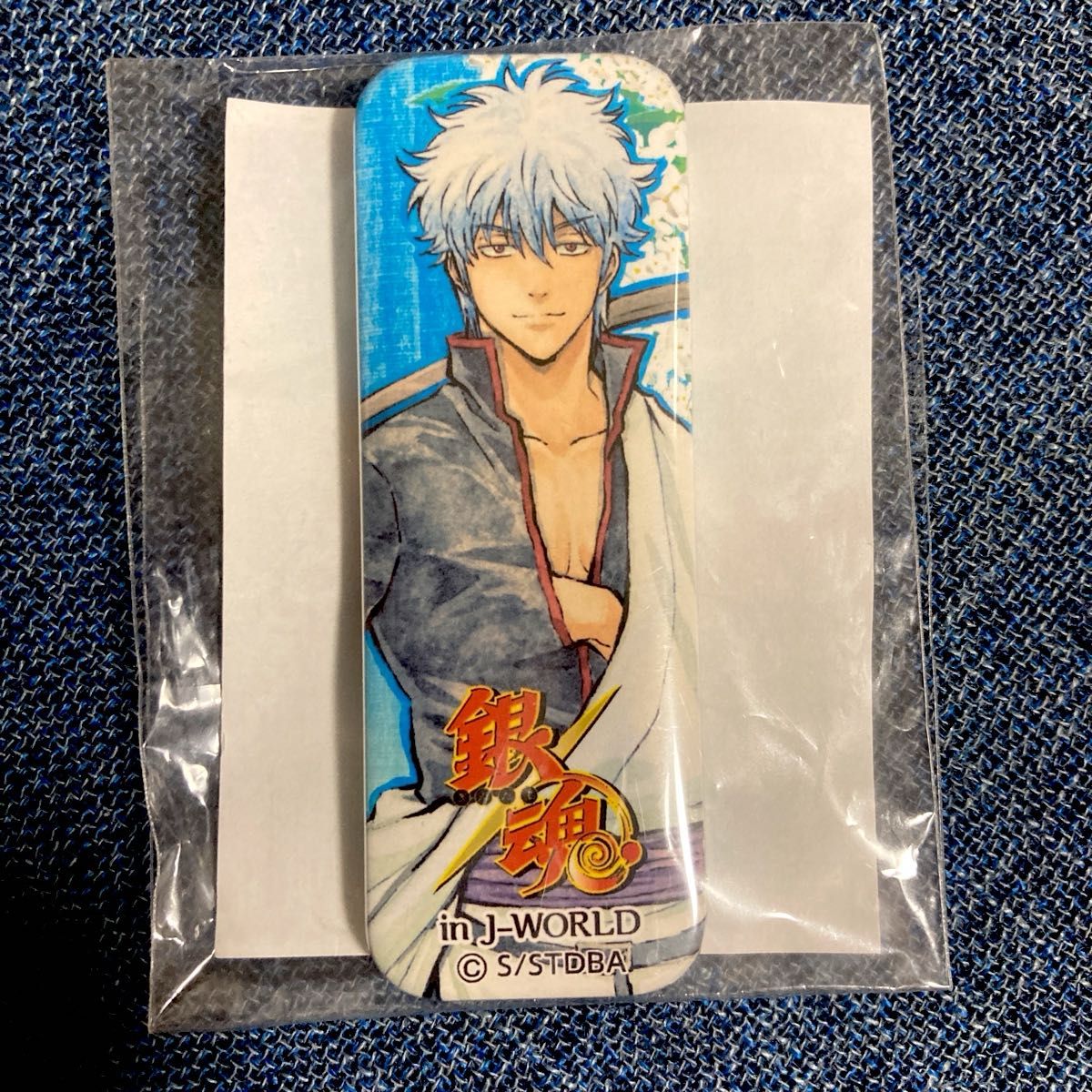 銀魂 J-WORLD 花鳥風月 ロングスクエア缶バッジ 坂田銀時 レア JW J