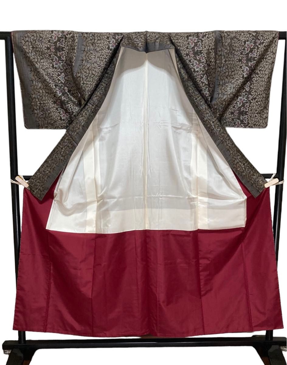 本場大島紬 経緯絣 9マルキ 小紋 正絹 縦縞 花葉文 美品 イ4501｜Yahoo