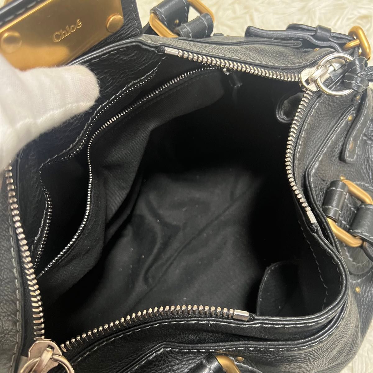 美品】Chloe クロエ パディントン ハンドバッグ ボストンバッグ 黒