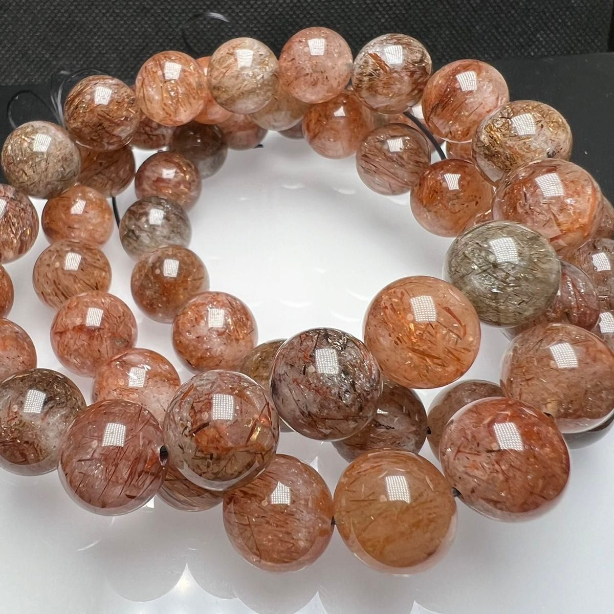 高品質 スーパーセブンルチルクォーツ 11-11 5mm 1連分 ブレスレット2