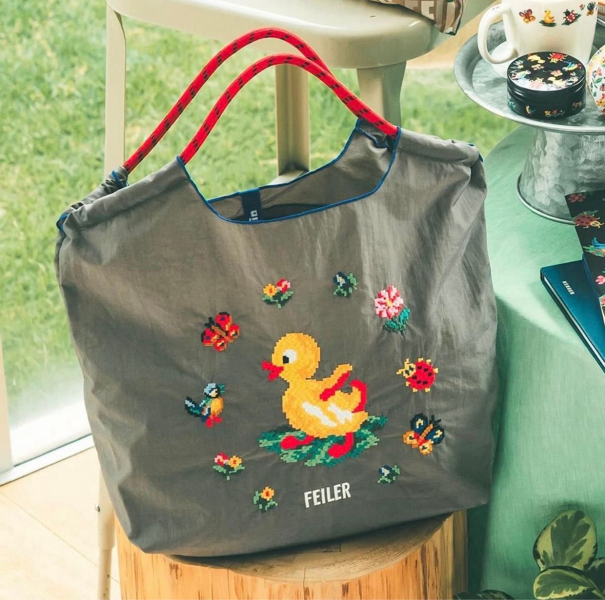 フェイラー ボールアンドチェーン コラボ ハイジ バッグM グレー 完売