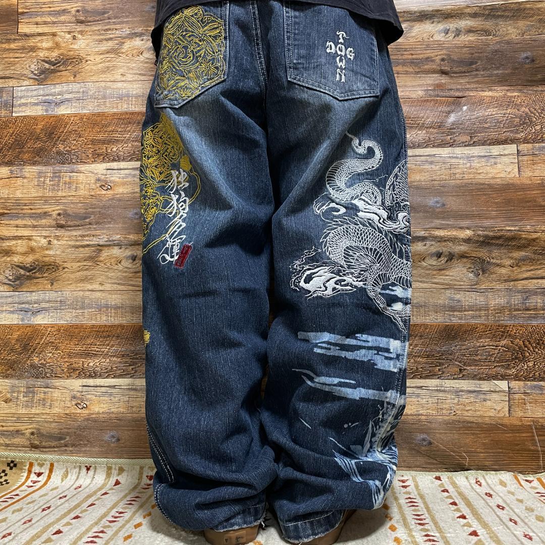 DOGTOWN ドッグタウン バギーデニム ジーンズ ジーパン Gパン w32 刺繍