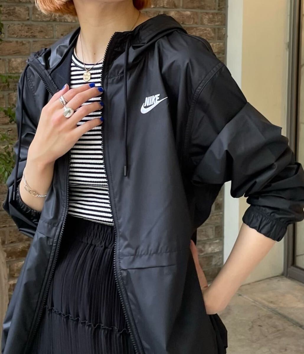 M 新品 ナイキ ウィメンズ 黒 ブラック NIKE ウーブンジャケット