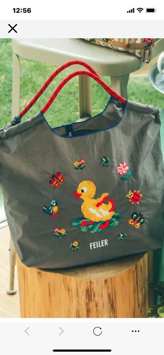 FE I L ER x Ball & Chain コラボバッグ ハイジ グレー Lサイズ 新品