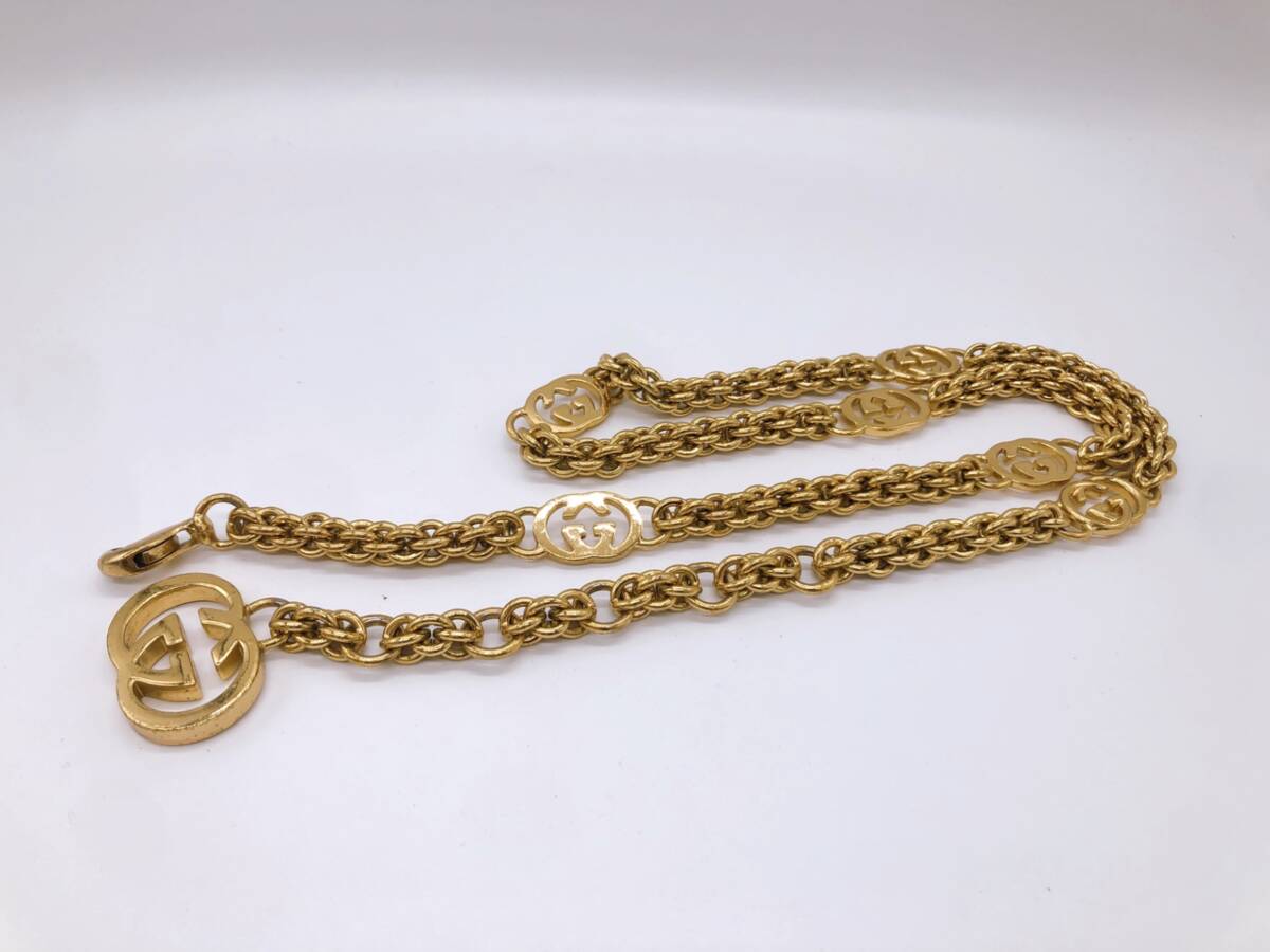 3953】グッチ GG チェーンベルト 75 長さ84㎝ ゴールド GUCCI 人気