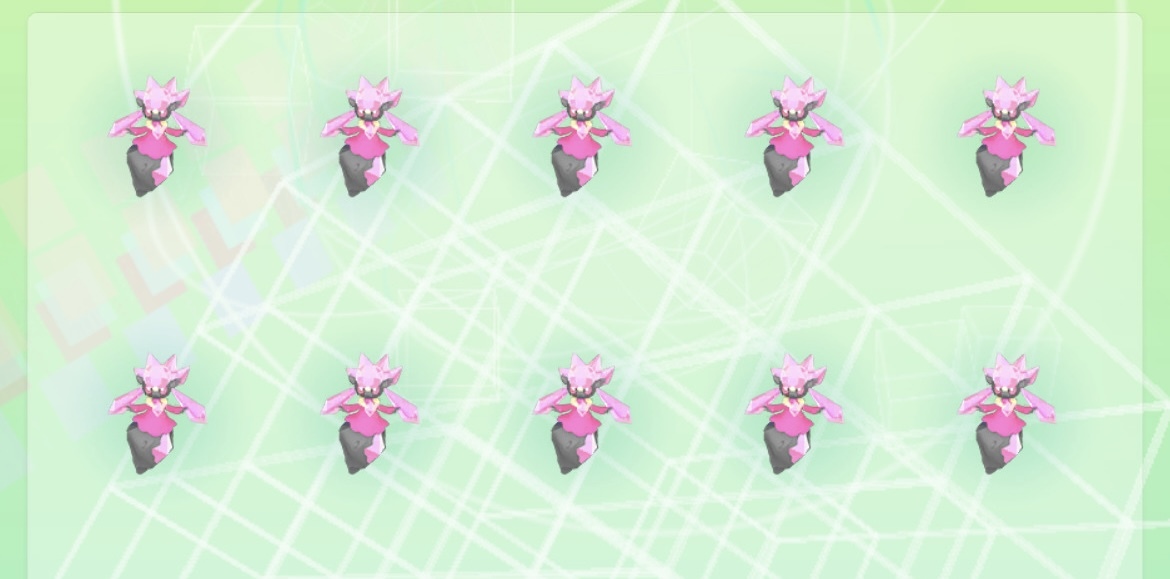 ポケセン配布ディアンシー 色違い 10体｜Yahoo!フリマ（旧PayPayフリマ）