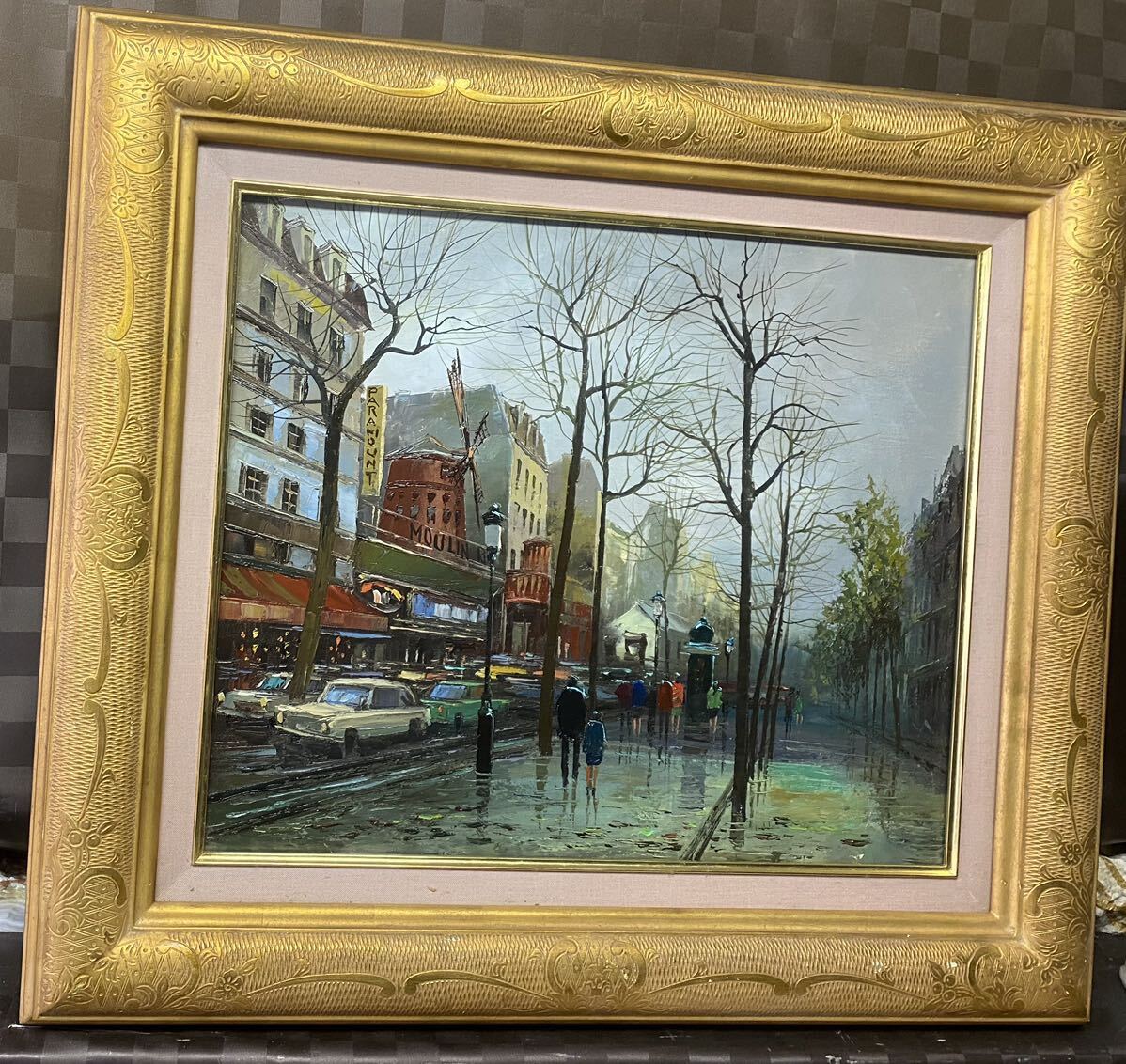 続橋守画伯 本人真筆 モンマルトル風景 パリ留学時の作品と思われます。