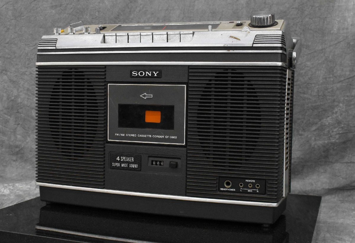 SONY CF-3800 ステレオラジカセ ジャンク SONY CF-3800 ラジカセ 電源