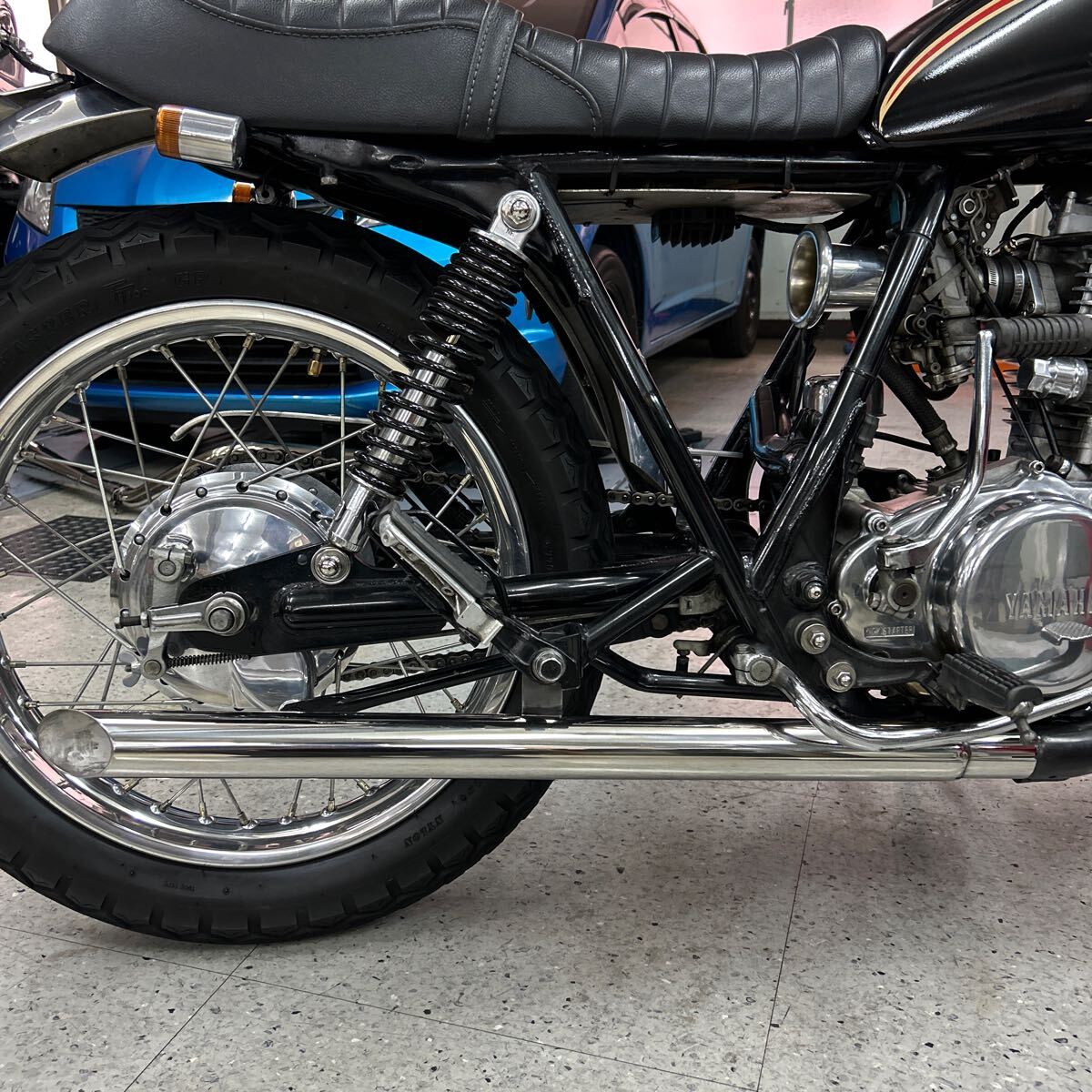 Yahoo!オークション - ワンオフ SR400 ロングドラッグパイプスラッシュ