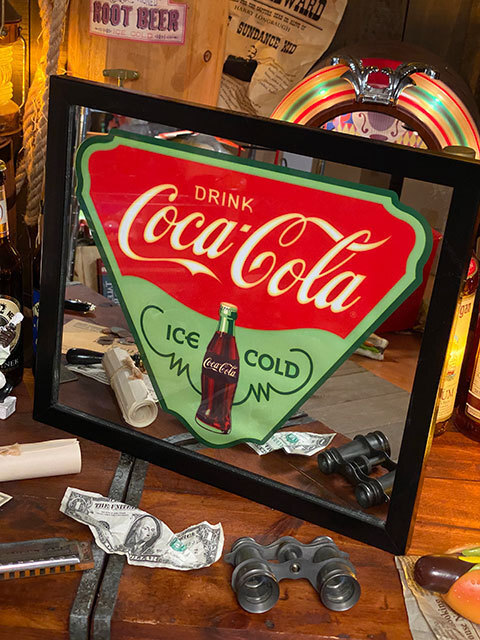 コカ・コーラ アメリカン雑貨 パブミラー Coca Cola（コカコーラ） 鏡