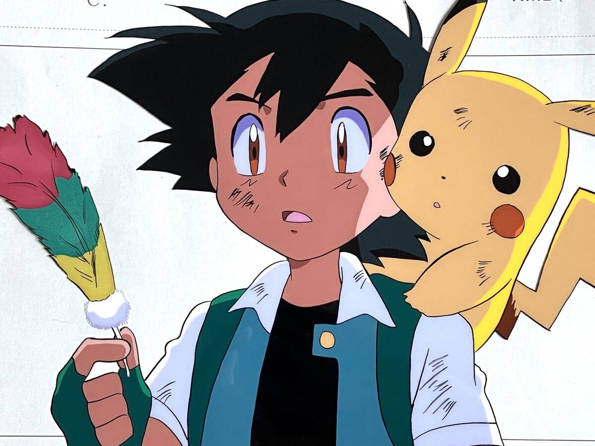 Yahoo!オークション - ポケモン セル画 サトシ ピカチュウ／原画 Cel G