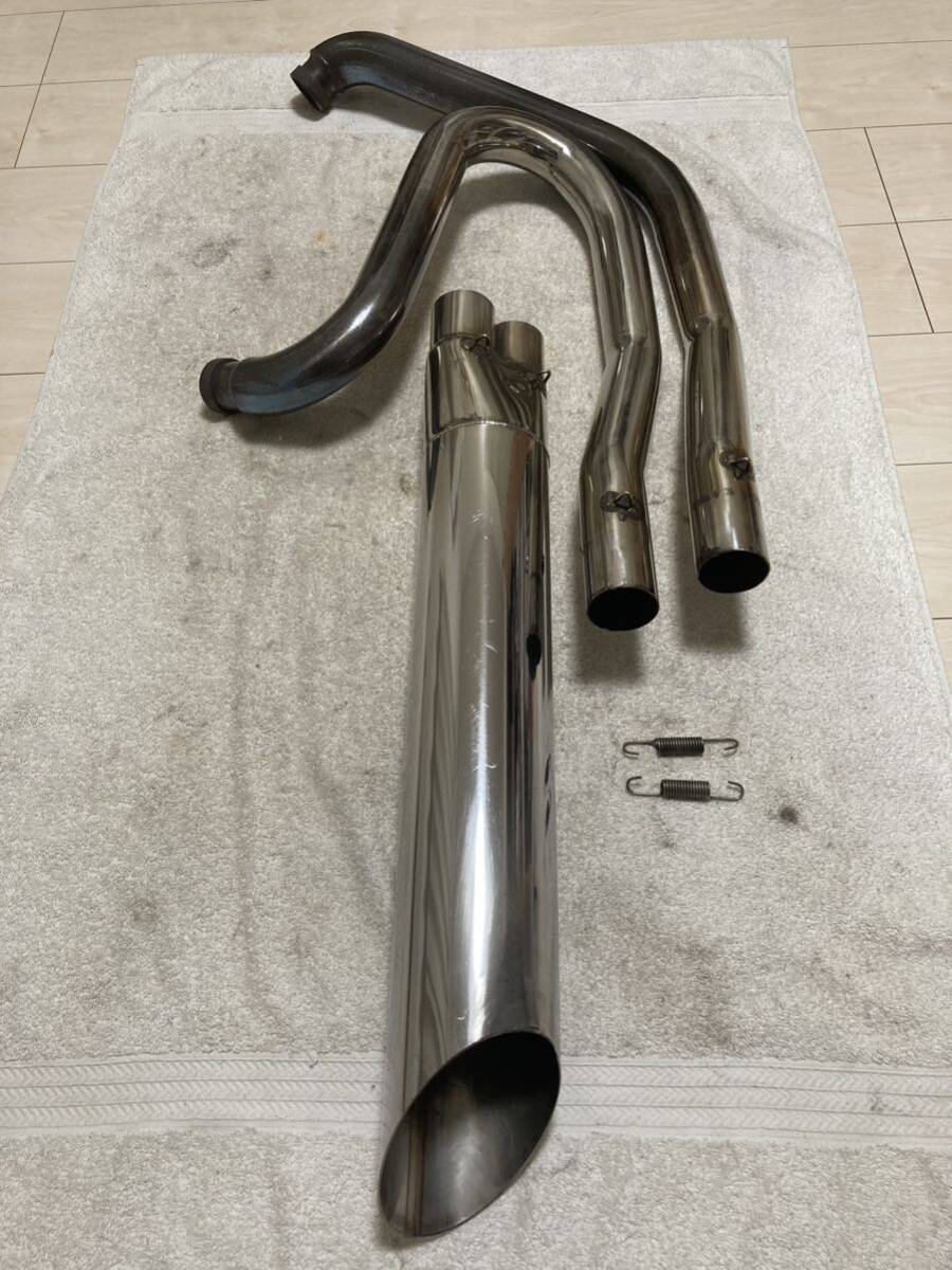 ハーレー ソフテイル ワイパイプマフラー エボ tc88 tc96 ツインカム