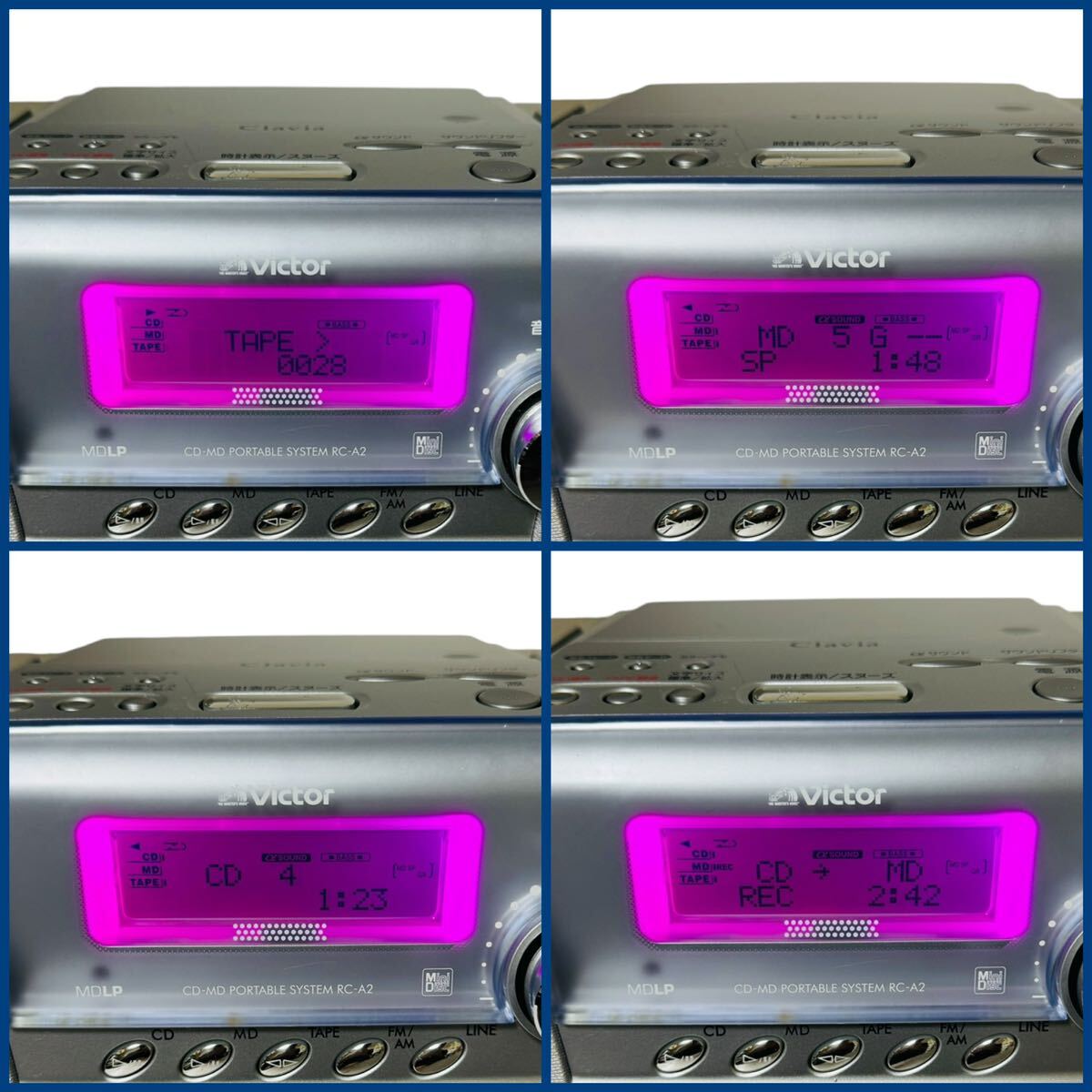 Victor ビクター Clavia クラビア CD/MD/TAPE/FM/AM/LINE対応 CD-MD