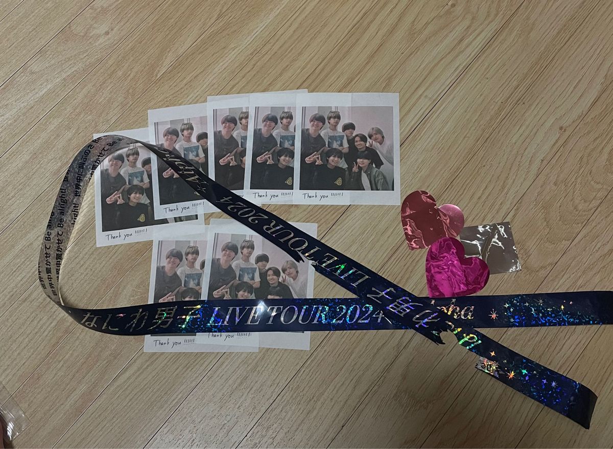 なにわ男子 1点のみ ＋Alpha 落下物 銀テ ハート チェキ風写真 紙吹雪